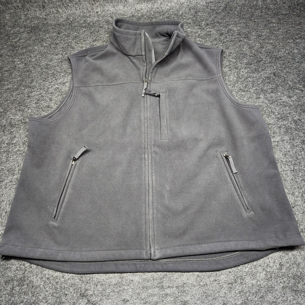 Duluth Trading Mens Shoremans Fleece Windproof Vest Grey 3XL Outerwear Layering